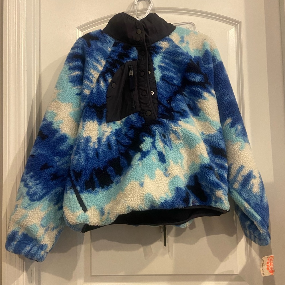 Nwt free people tie-dye rocky ridge pullover